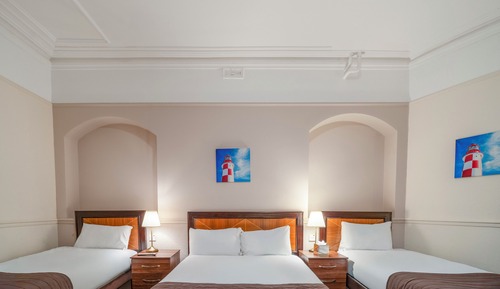 Habitación familiar, vistas al mar