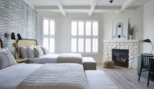 Habitación Premium, 2 camas de matrimonio, chimenea