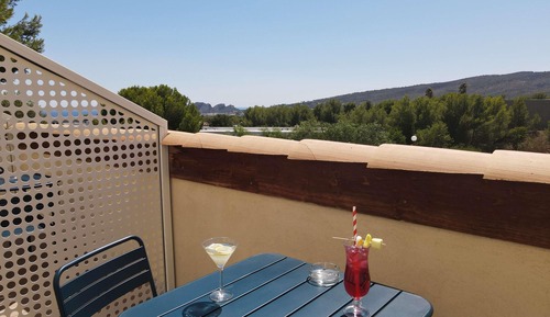 Habitación, 1 cama doble, terraza, vistas al mar