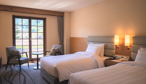 Habitación superior con 2 camas individuales, vistas a la montaña (Arai)