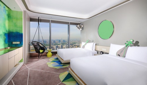 Spectacular Room, Habitación, 2 camas dobles, vistas a la ciudad