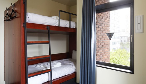 Habitación económica con 2 camas individuales, no fumadores, baño compartido (Bunk)