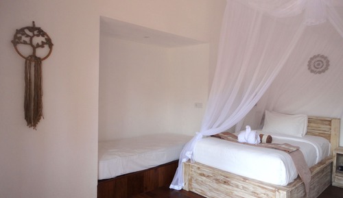 Habitación cuádruple familiar, 2 habitaciones, 2 baños, vistas a la piscina