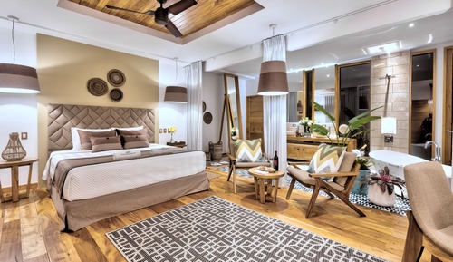 Suite estudio Premium, 1 cama de matrimonio grande, bañera, vistas al jardín