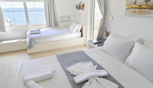 Habitación cuádruple, vistas al mar