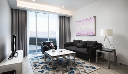 Apartamento Premier, 2 habitaciones, vistas parciales al mar