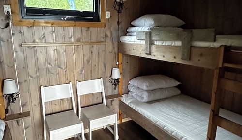 Cabaña básica, 1 habitación, baño compartido, vistas al mar