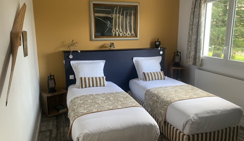 Habitación Confort con 2 camas individuales, baño privado, vistas al parque (Sganarelle)