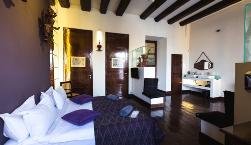 Habitación de lujo doble, 1 cama de matrimonio, terraza, vistas a la ciudad