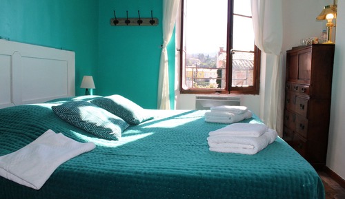 Habitación estándar doble, baño privado, vistas a la montaña (Chambre Aqua)