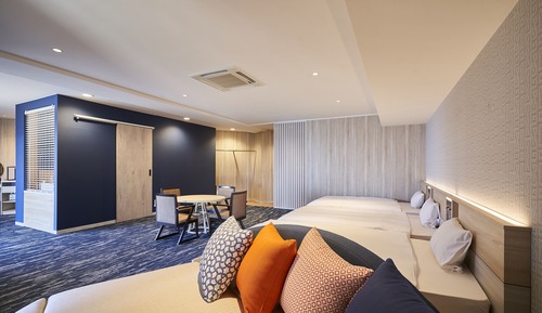 Habitación de lujo con 2 camas individuales, no fumadores, vistas al mar (Open-air hot spring)