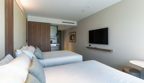 Habitación estándar doble, 2 camas de matrimonio, vistas al parque (River)