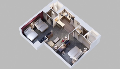 Suite, 2 habitaciones, cocina