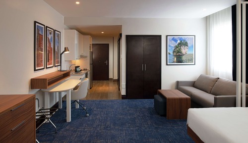 Estudio, 1 cama de matrimonio, accesible para personas con discapacidad (Roll-In Shower)