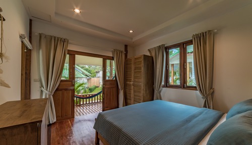 Villa Confort, 1 cama de matrimonio grande con sofá cama, vistas parciales al mar