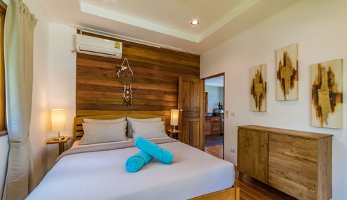 Villa Confort, 1 cama de matrimonio grande con sofá cama, vistas parciales al mar