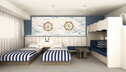 Habitación familiar, no fumadores, vistas al mar (Deluxe,HSKPOnce Every 3 Days,Mx.4pax)