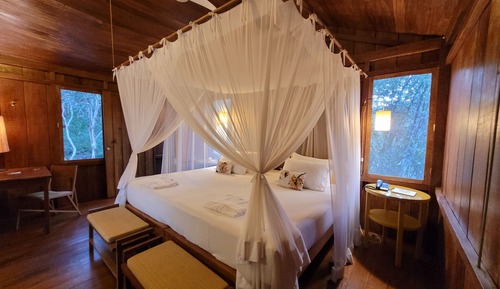 Cabaña Deluxe, 1 habitación, patio, vistas al jardín