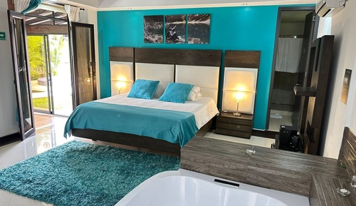 Habitación, 1 cama de matrimonio grande, vistas al jardín