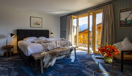 Habitación cuádruple familiar, 2 habitaciones, balcón, vistas al valle