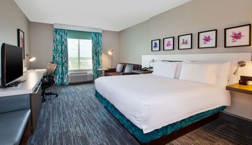 Habitación, 1 cama de matrimonio grande (Mobility & Hearing - Roll-in Shower)