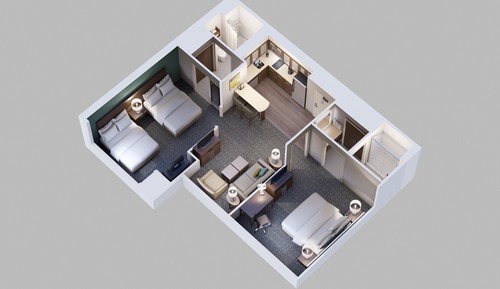 Suite, 2 habitaciones, accesible para personas con discapacidad (Communication, Mobility Tub)