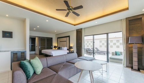 Ático ejecutivo, 1 habitación, no fumadores, vistas al mar