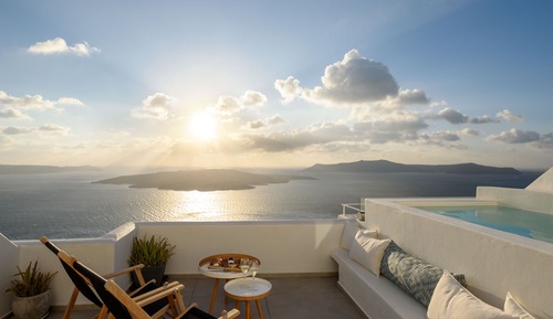 Suite, balcón (Outdoor Jetted tub Caldera view )