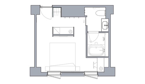 Habitación triple Deluxe, 1 cama de matrimonio grande, no fumadores