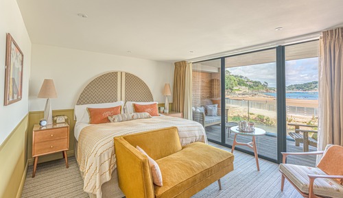 Habitación doble superior, 1 cama de matrimonio grande, vistas al mar