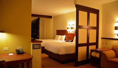 Habitación, 2 camas de matrimonio, accesible para personas con discapacidad, bañera