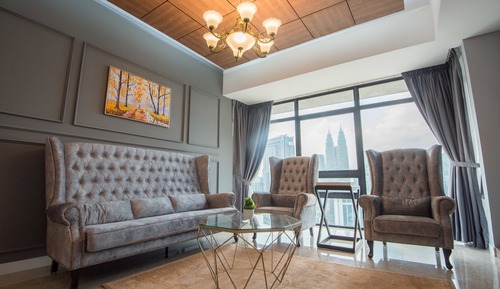 Habitación cuádruple Deluxe, 4 habitaciones, frigorífico y microondas, vistas a la ciudad