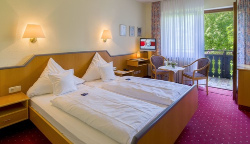 Habitación económica doble, 1 cama doble, no fumadores, vistas al jardín