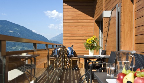 Apartamento superior, varias camas, vistas a la montaña (Ortler)