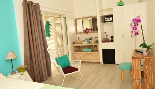 Habitación doble, baño privado, vistas al mar (Badamier)