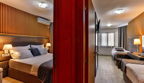 Habitación cuádruple familiar, varias camas, no fumadores, vistas a la ciudad