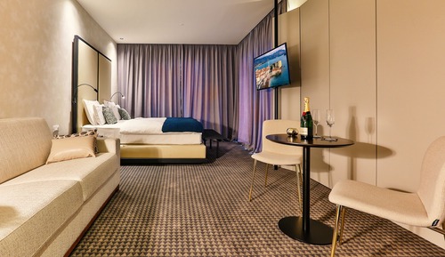 Habitación cuádruple familiar, varias camas, no fumadores, vistas al mar