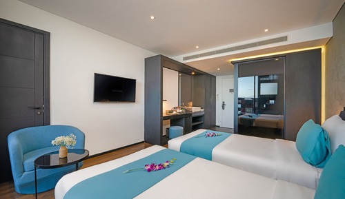 Habitación Premier con 2 camas individuales, vistas al mar (Deluxe)