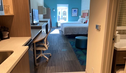 Estudio, 2 camas de matrimonio, accesible para personas con discapacidad, bañera