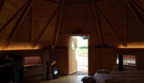 Cabaña, baño privado