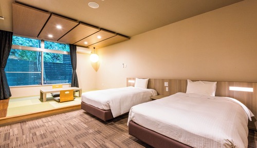Superior Japanese-Western-Style Twin Room with 6 Tatami mats - Shared Bathroom - Non-Smoking