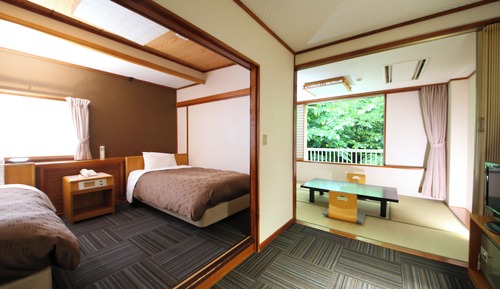 Standard Japanese-Western-Style Twin Room with 6 Tatami mats - Indoor Bath - Non-Smoking