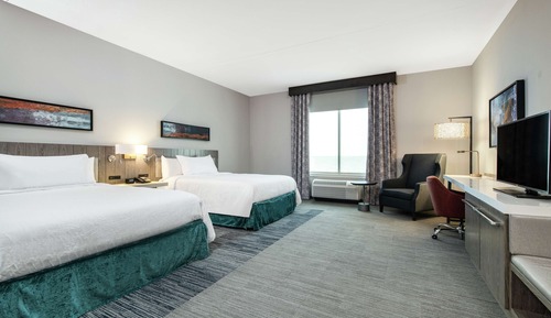 Habitación, 2 camas de matrimonio, accesible para personas con discapacidad, bañera