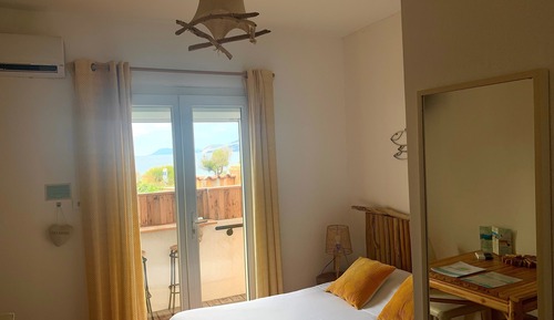 Habitación doble superior, balcón, vistas al mar (bois flotté)