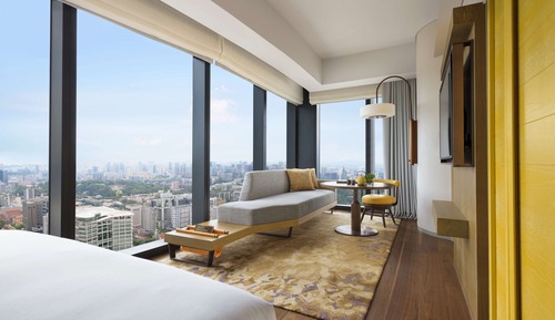 Habitación Deluxe, 1 cama de matrimonio grande, vistas a la ciudad, en esquina