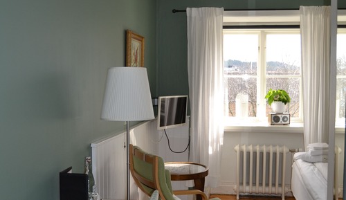 Habitación individual, baño compartido