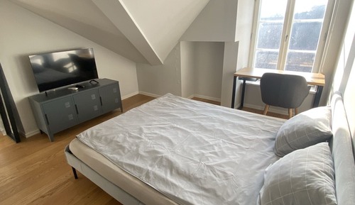 Estudio estándar, 1 cama doble con sofá cama, balcón, vistas a la ciudad