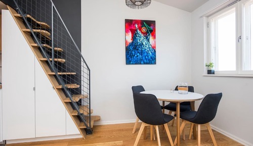 Estudio estándar, cocina básica, vistas parciales al mar