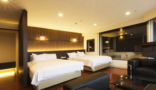 Habitación Deluxe, no fumadores (with Tatami Area and Open-Air Bath)