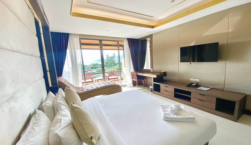 Habitación ejecutiva, bañera, vistas al mar